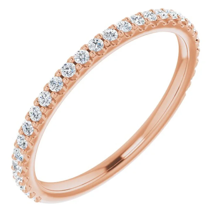 14K Rose 1/4 CTW Natural Diamond Anniversary Band