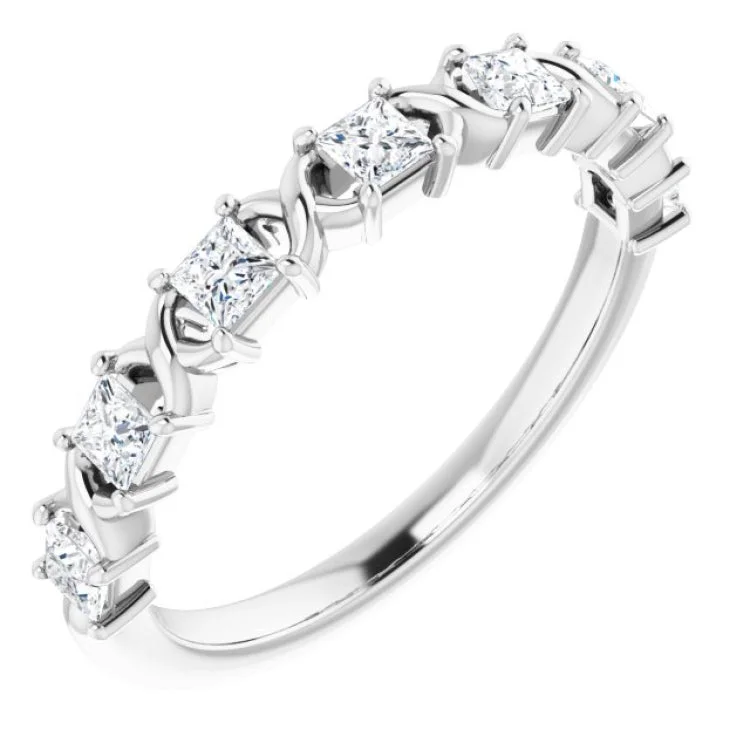 Platinum 1/2 CTW Natural Diamond Anniversary Band