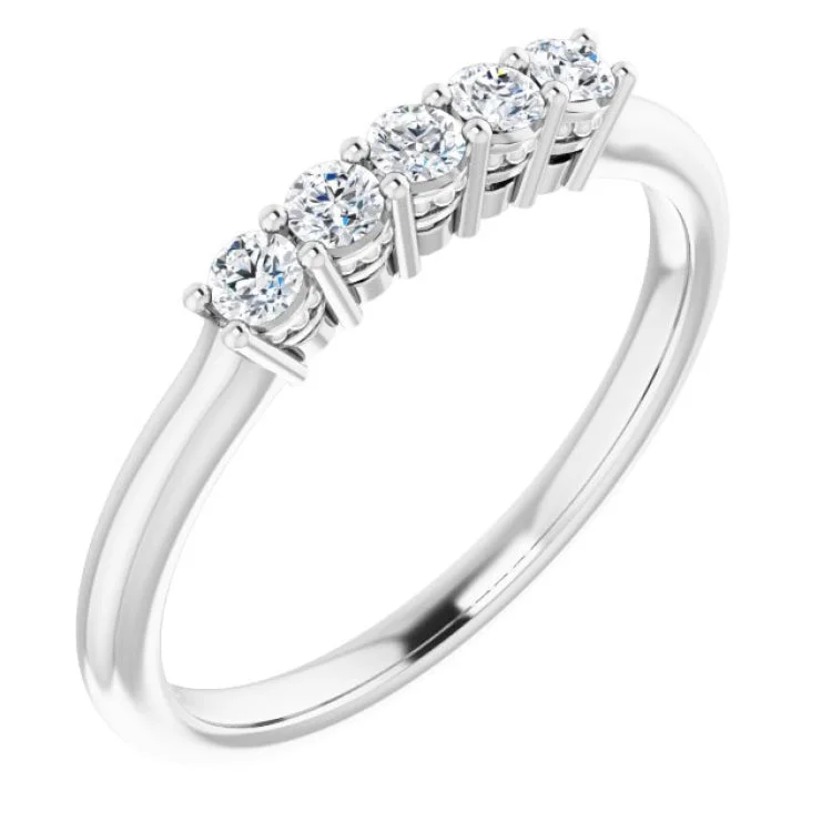 Platinum 1/4 CTW Natural Diamond Anniversary Band