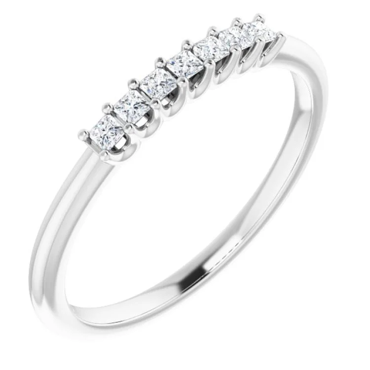 Platinum 1/6 CTW Natural Diamond Anniversary Band