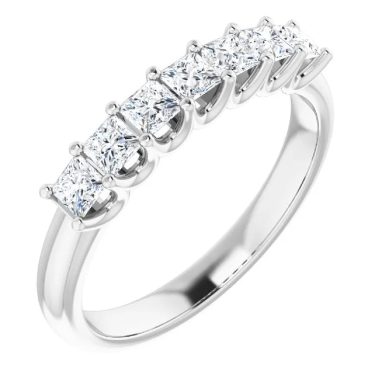 14K White 5/8 CTW Natural Diamond Anniversary Band