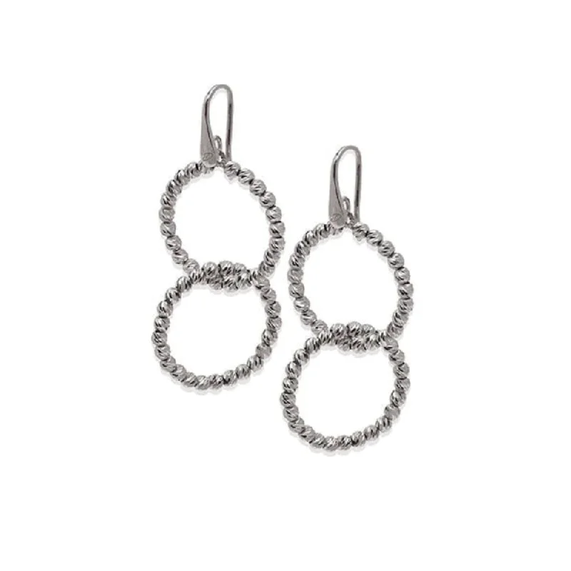 Desmos Slash Diamond-Cut Interlock Earrings