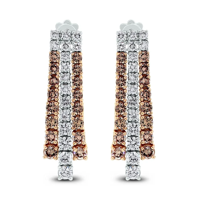 Lisa Rose Diamond Earrings (4.89 ct Diamonds) in Gold