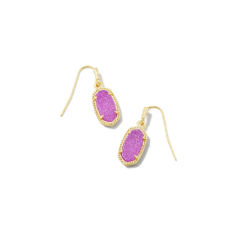 Kendra Scott Lee Gold Drop Earrings in Mulberry Drusy