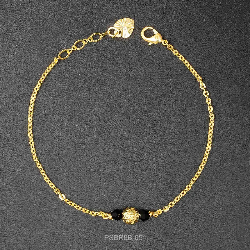 24ct Heavy Gold Plated Stone Bracelet Bangle PSBR8B-051