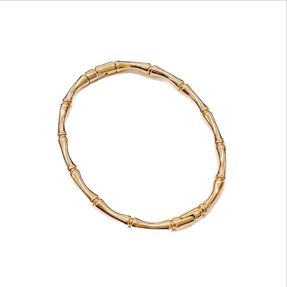 Waterproof Gold Bamboo Bangle