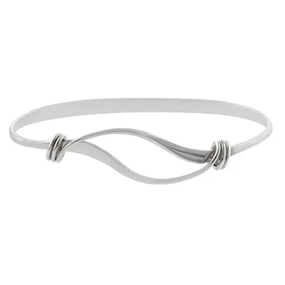 E.L. Designs Wave Bangle Bracelet in Sterling Silver