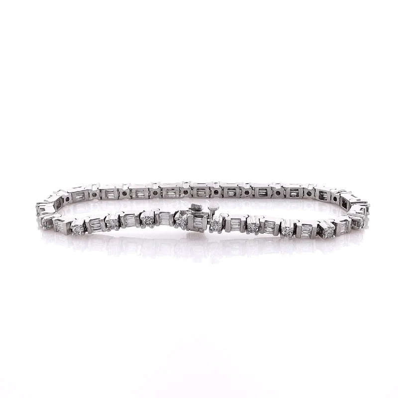 Estate Platinum Diamond Bracelet