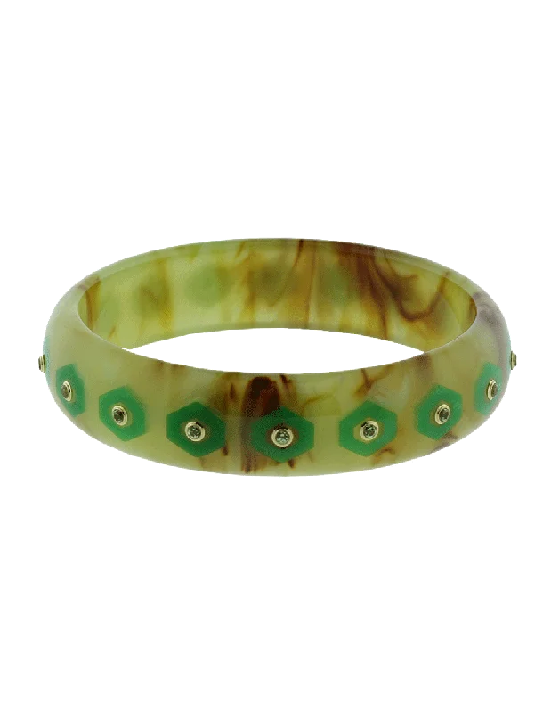 Green Bakelite Bangle