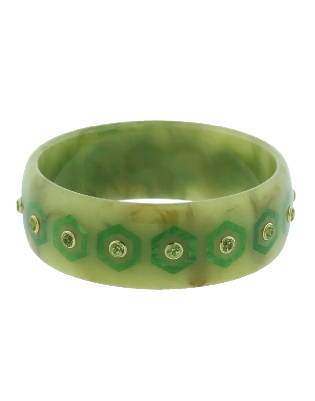 Green Bakelite Bangle