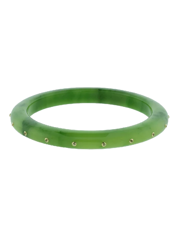 Green Bakelite Bangle