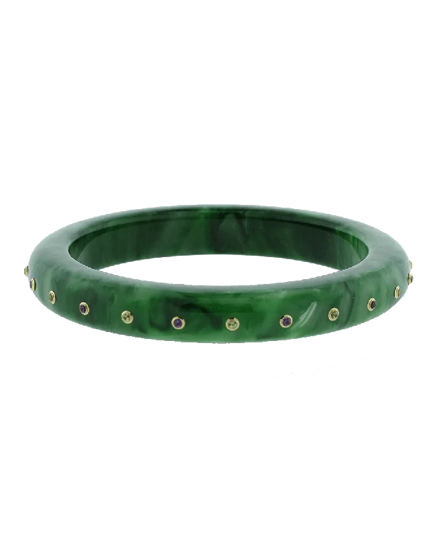 Green Bakelite Bangle