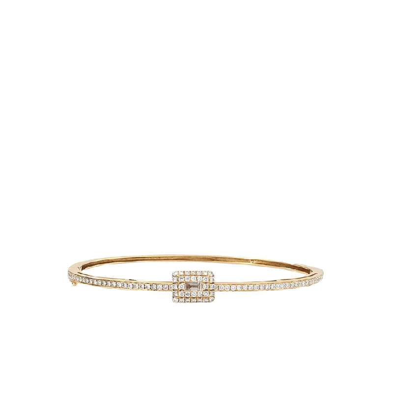 Moving Diamond Baguette Bangle