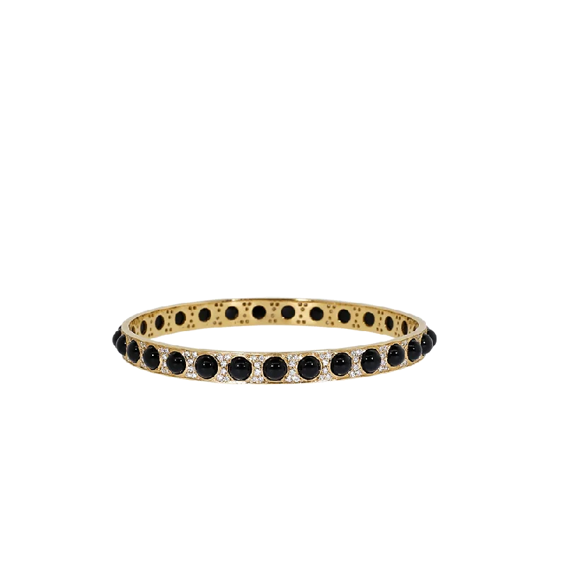 Onyx And Diamond Bangle