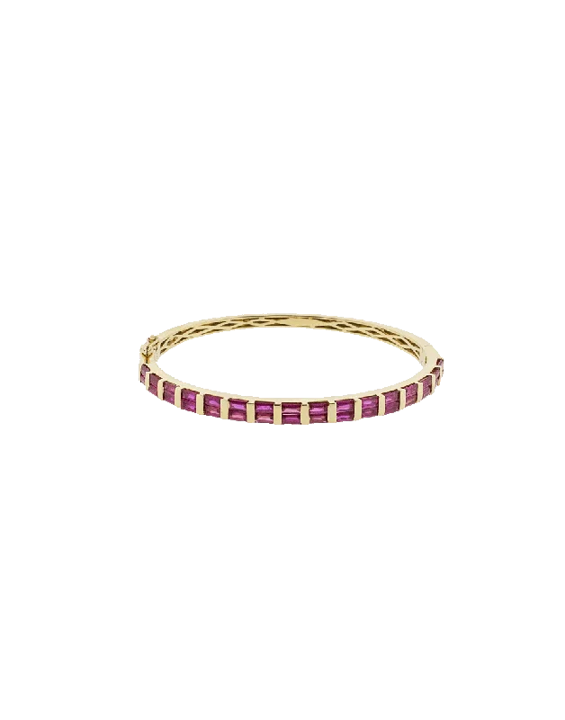 Ruby Baguette Bangle