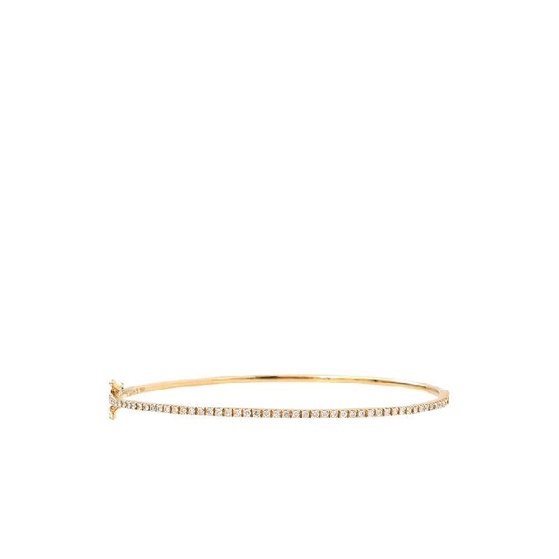 Single Row Pave Diamond Bangle