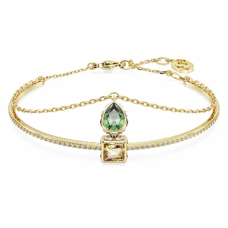 Swarovski Green and Yellow Stilla Bangle Bracelet