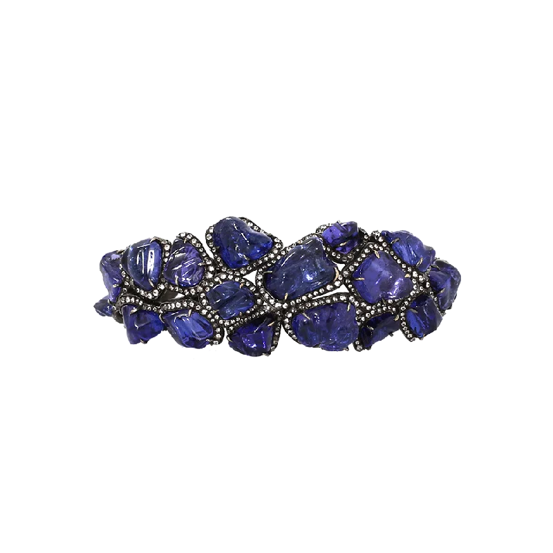 Tanzanite And Diamond Bangle