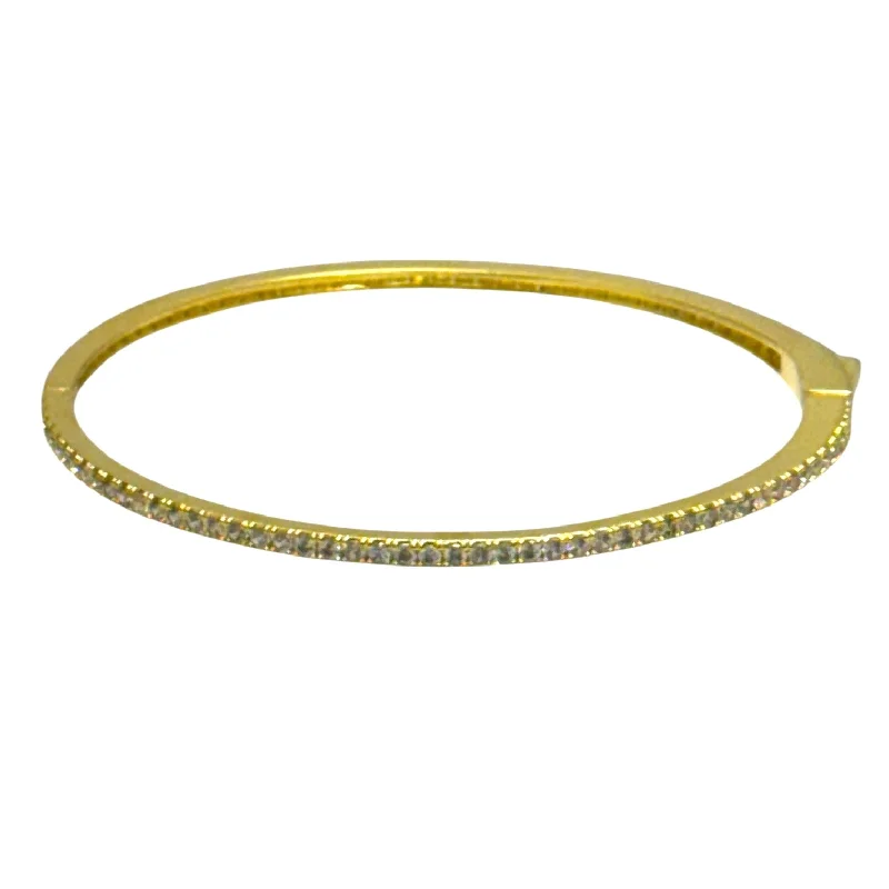 Thin Pave CZ Bangle Bracelet